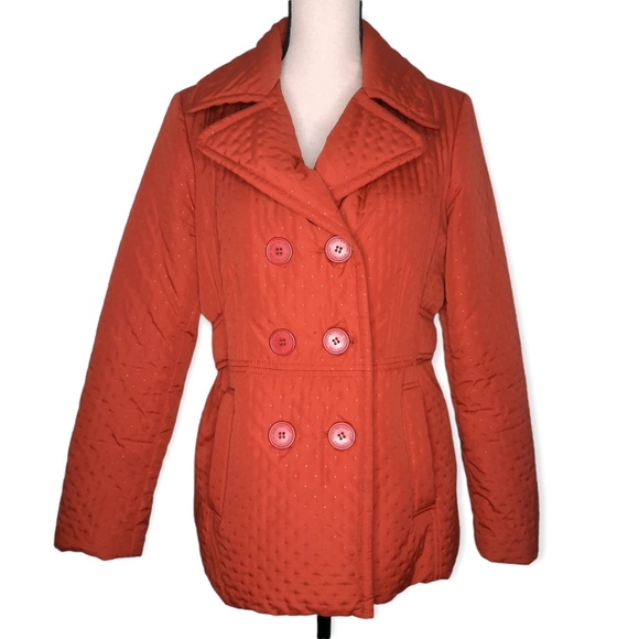 Jones New York Jackets & Blazers - Jones New York Orange Double Breast Coat Medium